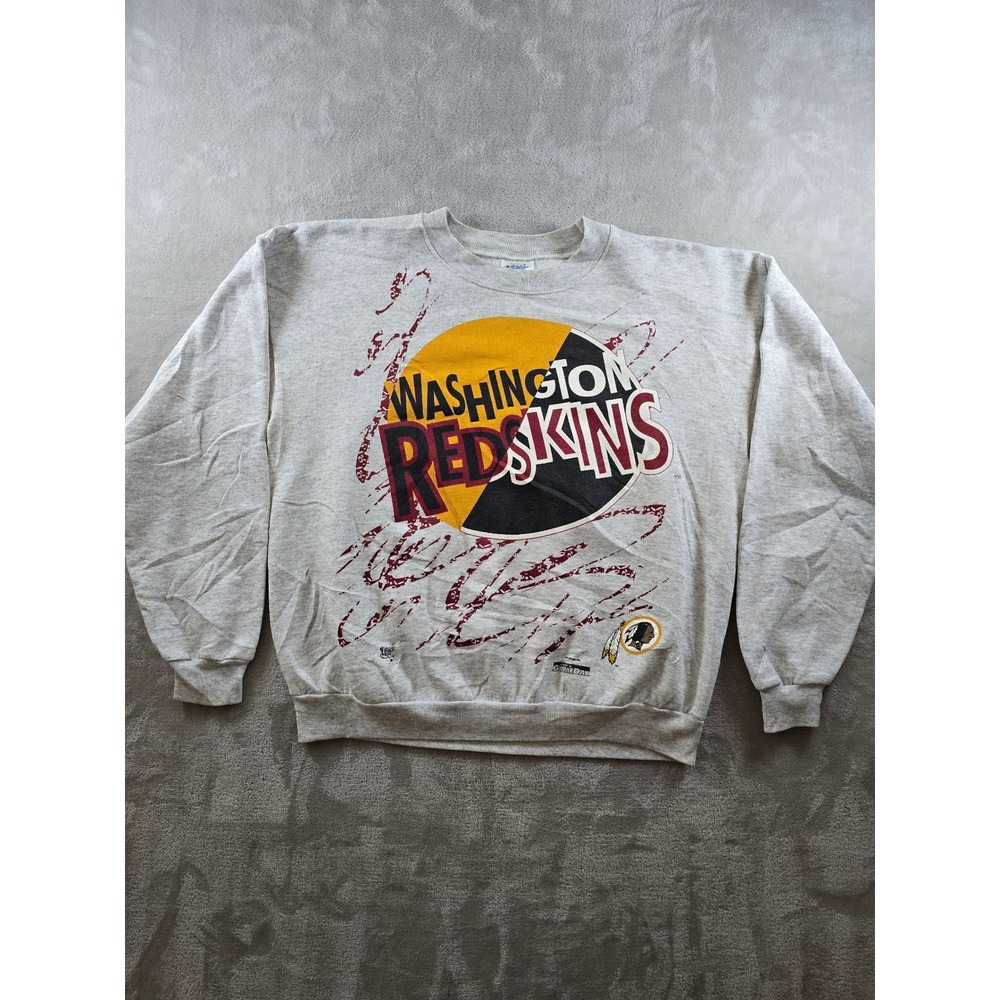 Vintage Washington Redskins Sweatshirt Men XL Gray 1992 Made In USA *Read